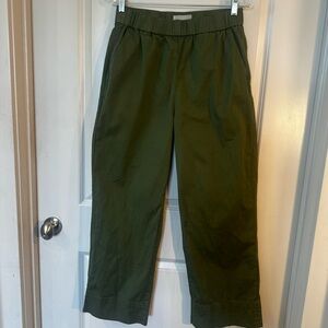 Everlane Army Green Pull On Lightweight Pants, Size 12